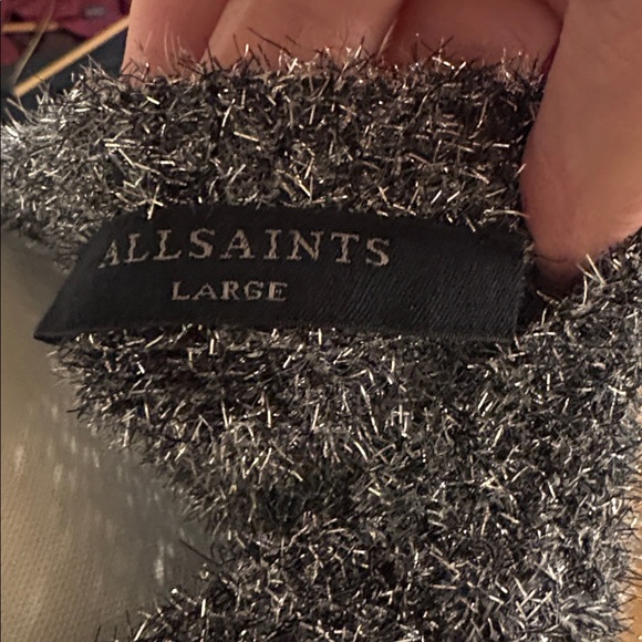 All Saints dress size large in black silver and grey - Picture 5 of 5